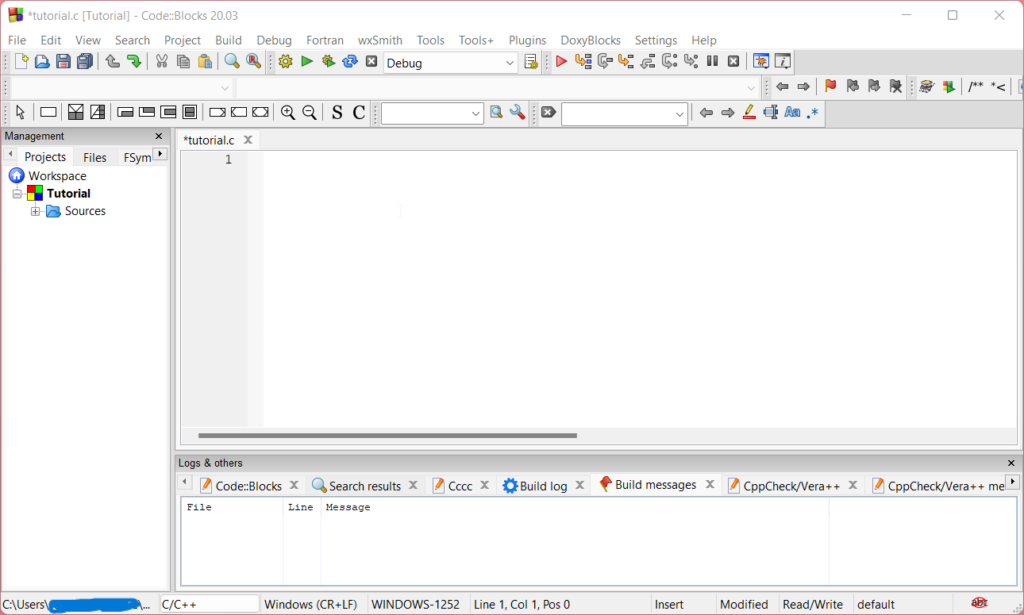 Setting Up Code::Blocks IDE for C Programming: Step 17: All is done! Begin coding