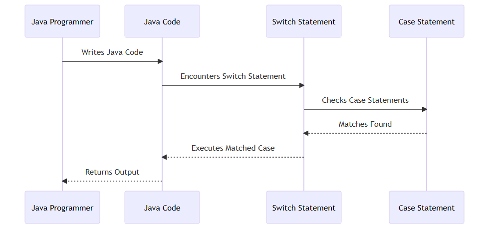 Flow of a Java Switch statement